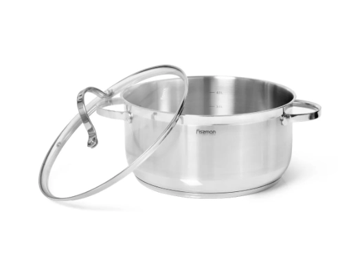 Кастрюля Fissman LUMINOSA 24x11,5 см / 5,1 л со стеклянной крышкой недорого