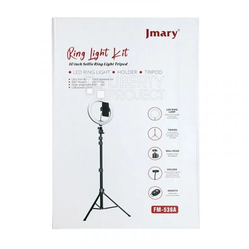 Кольцевая светодиодная лампа для блогеров 30 см Jmary FM-536A недорого