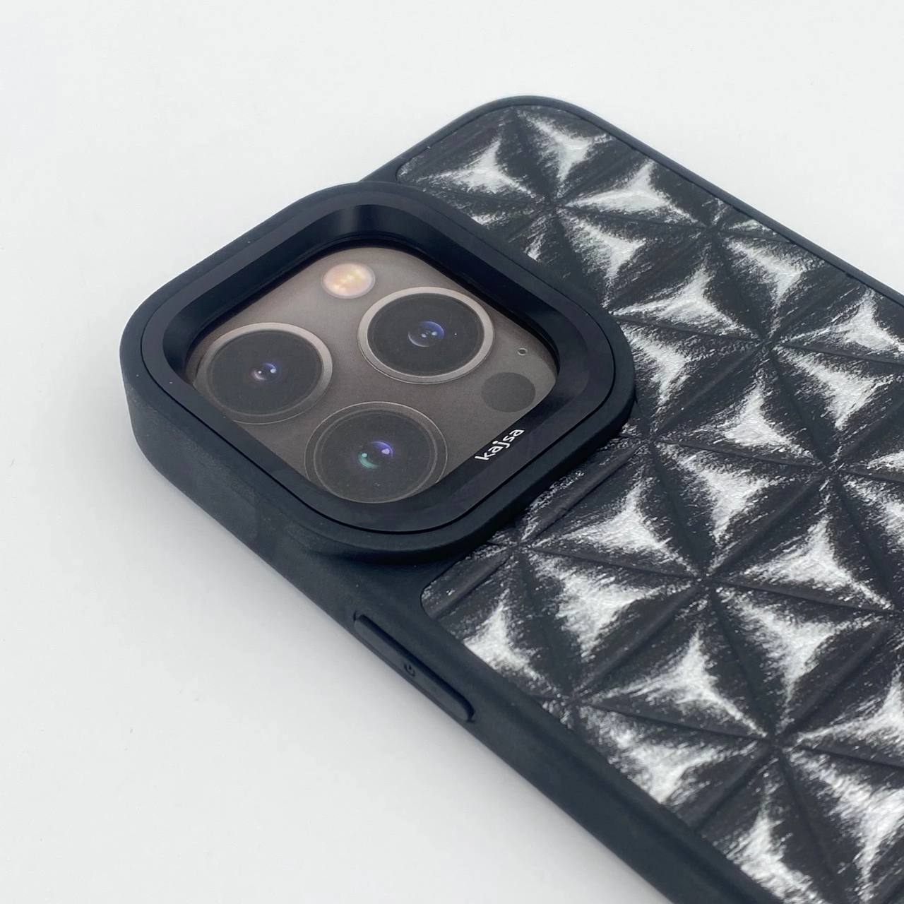 iPhone 15 Pro Max uchun Kajsa Glamours Collection Dazzle qora g'ilofi O'zbekistonda