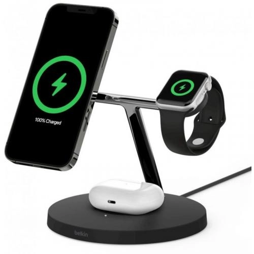 Belkin MagSafe 3-in-1 Wireless Charger WIZ009vfBK simsiz quvvatlagichi O'zbekistonda
