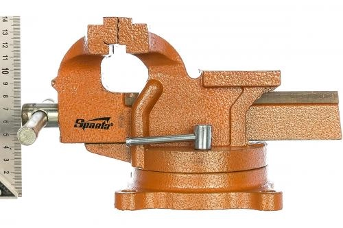 Слесарные поворотные тиски SPARTA 100 мм с наковальней 186235 в Узбекистане
