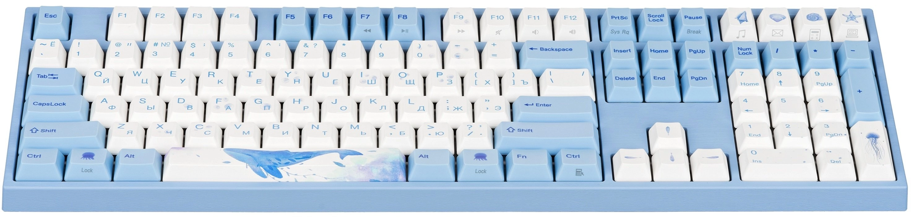 Клавиатура Varmilo VA108M Sea Melody Cherry MX Blue + коврик в подарок в Узбекистане