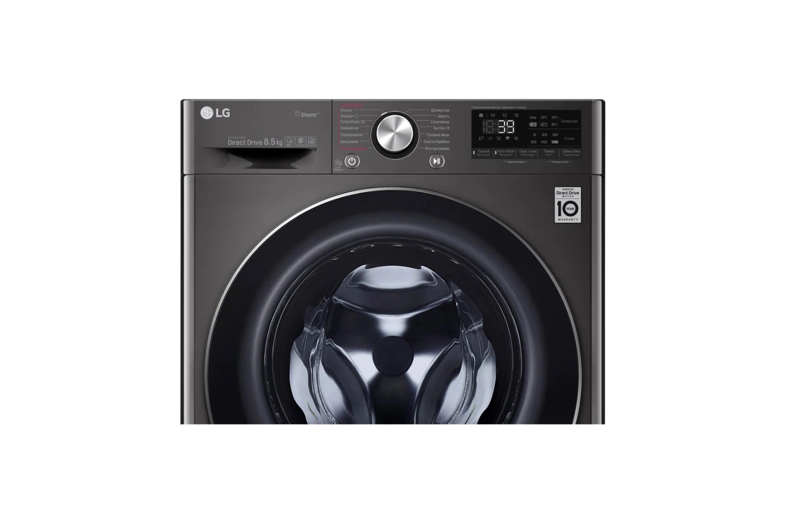 Стиральная машина LG F2V9GW9P (Серая) 8.5 Кг (Подача пара +TurboWash+Smart Diagnosis) - фото №4 Стиральная машина LG F2V9GW9P (Серая) 8.5 Кг (Подача пара +TurboWash+Smart Diagnosis) в Узбекистане