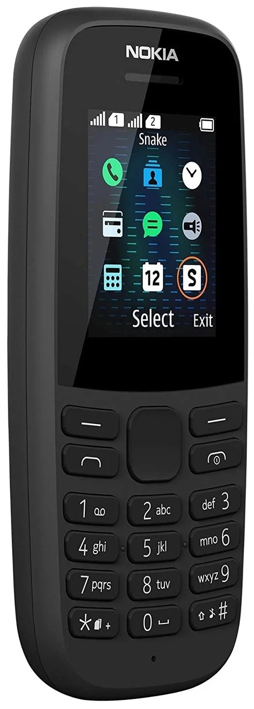 Телефон Nokia 105 Dual Sim Black (China) в Узбекистане