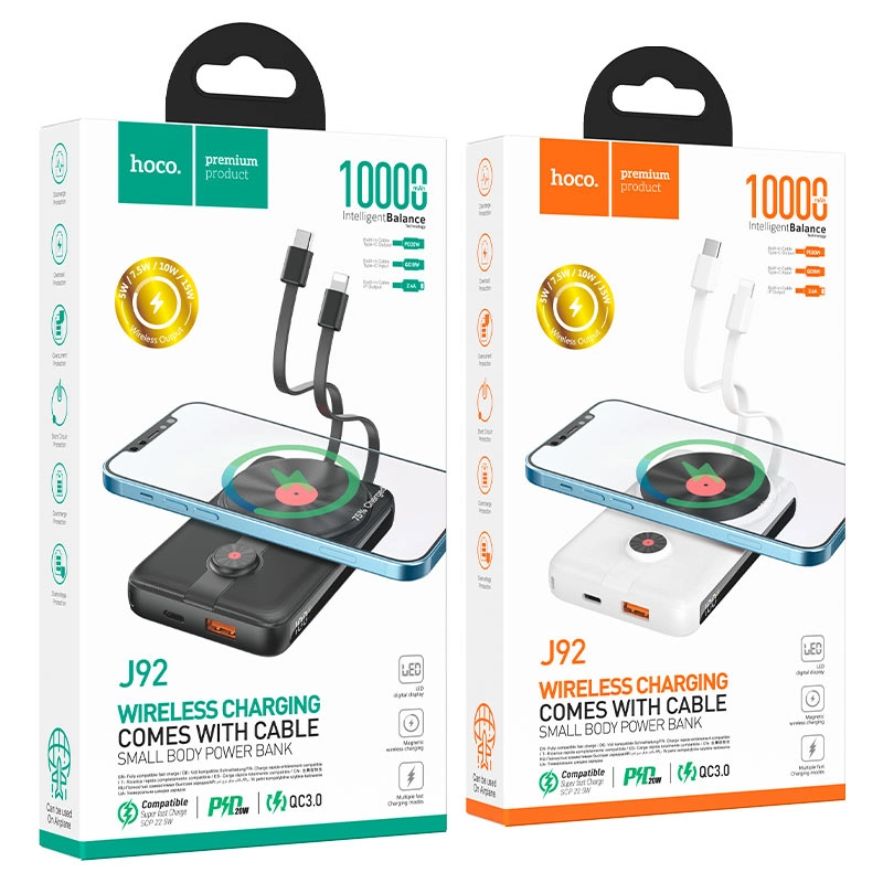 Внешний аккумулятор Power bank Hoco J92 10000mAh черный рассрочка