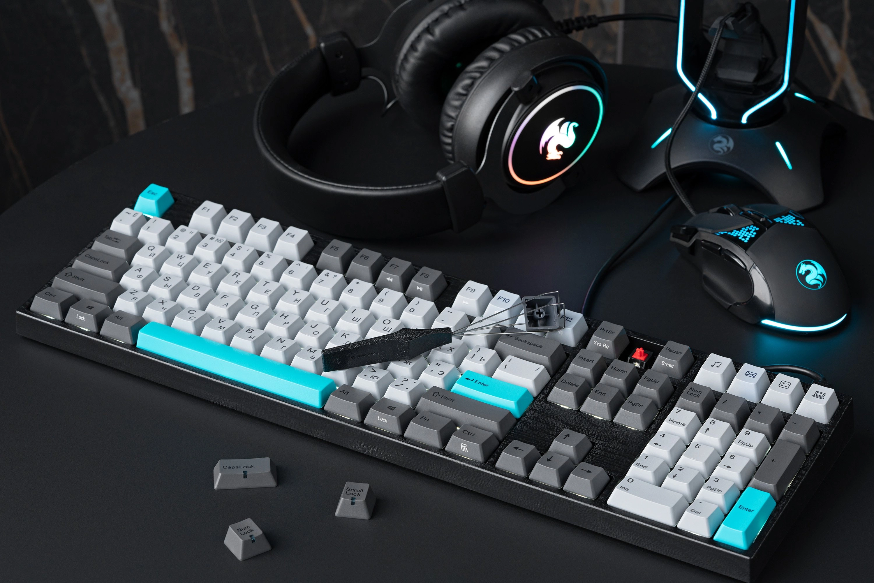 Varmilo MA108M V2 Moonlight, EC Ivy V2, RU klaviaturasi + sovg'aga sichqoncha gilamchasi bo'lib to'lash