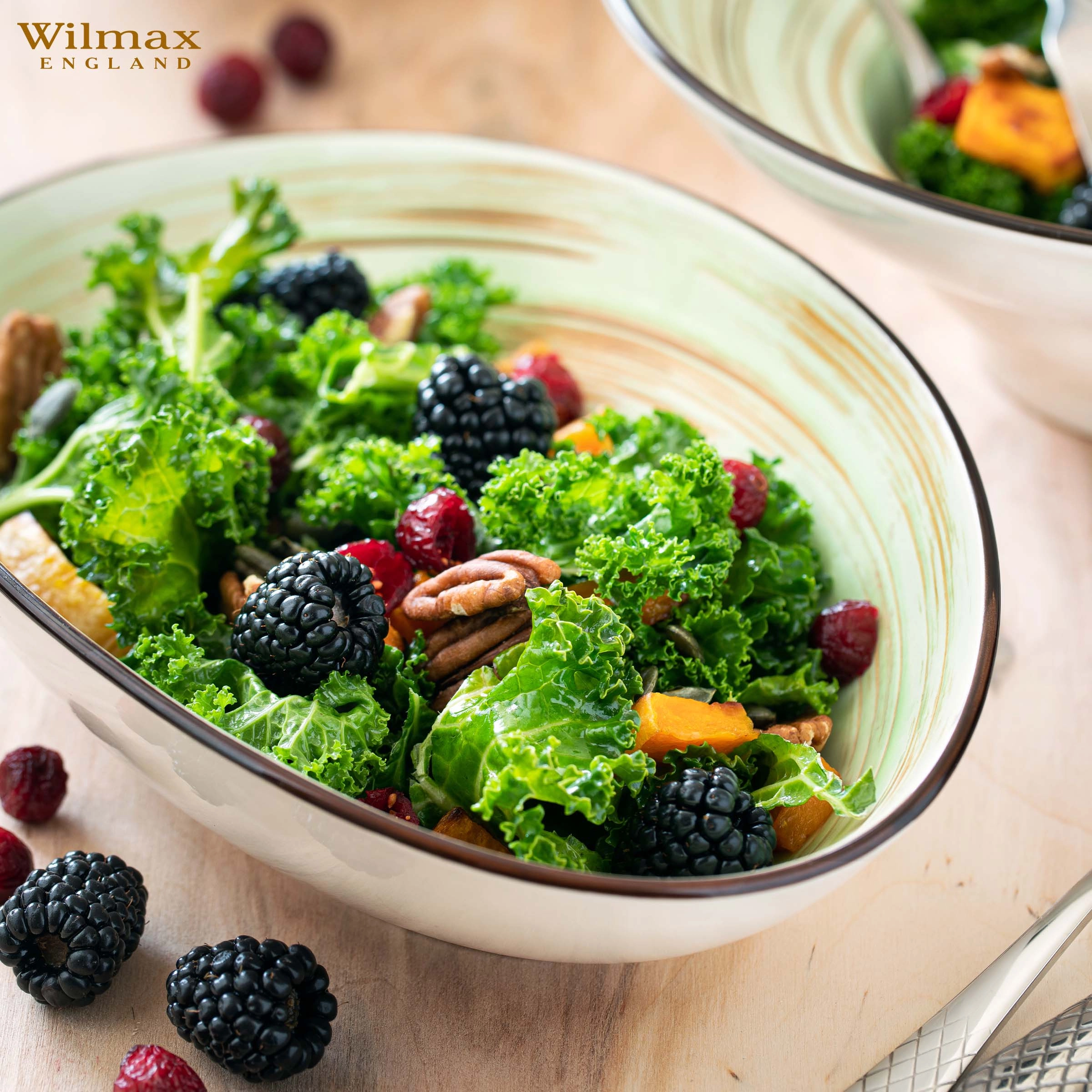 Wilmax WL‑669140/A oval salat idishi, 25x16,5x6 sm, pista rang bo'lib to'lash