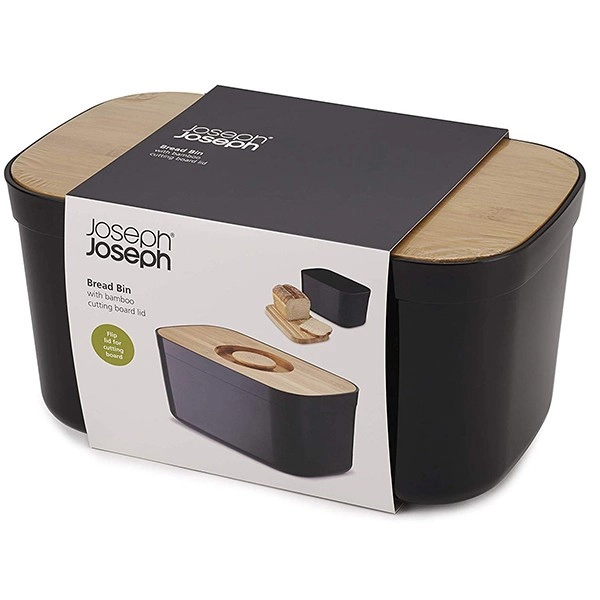 Хлебница с бамбуковой доской Joseph Joseph Bread Bin черная 81103 рассрочка