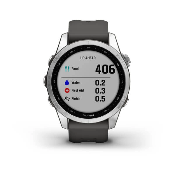 Garmin FENIX 7S kulrang-grafit rangli silikon tasmali smart-soati bo'lib to'lash