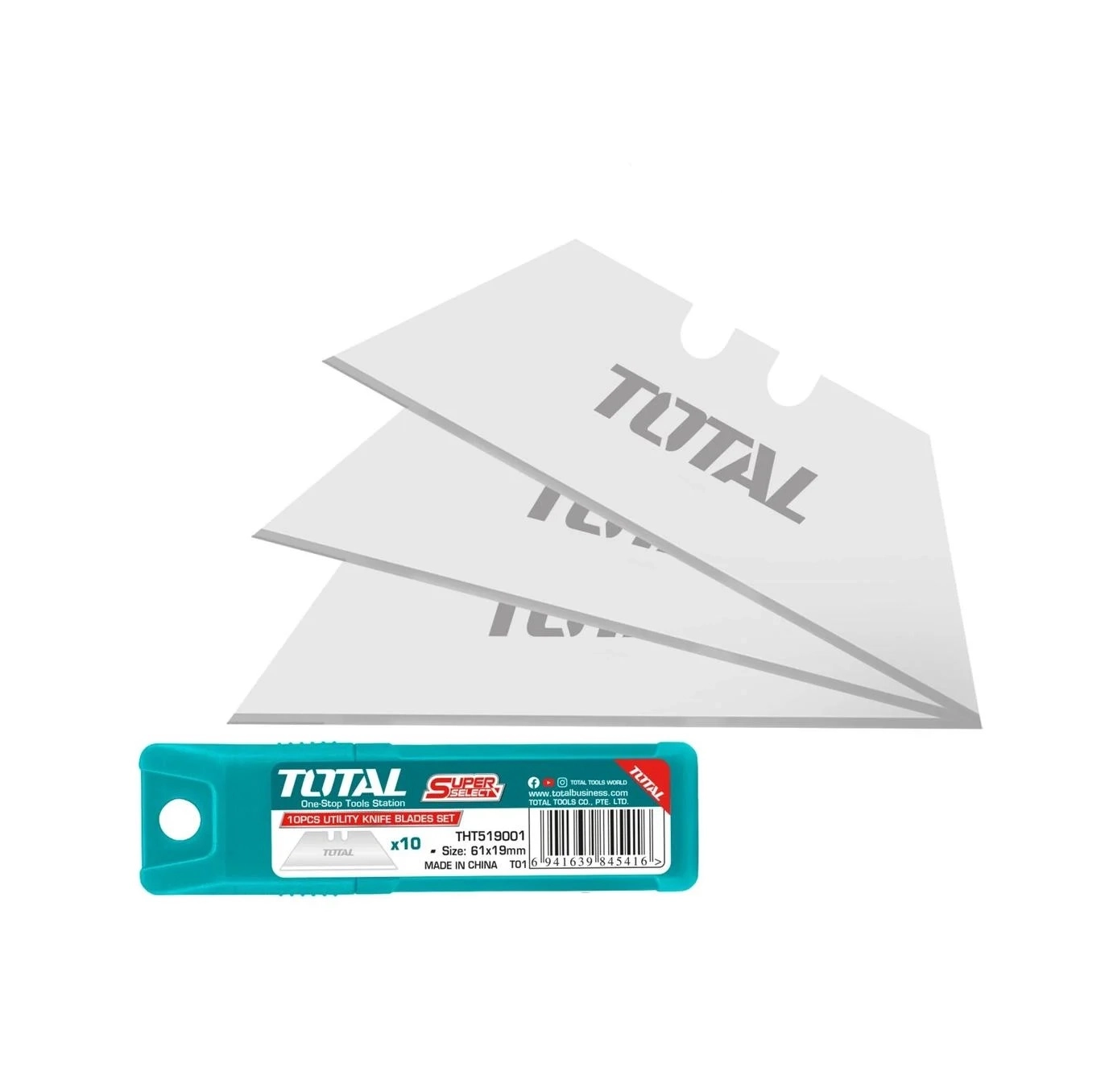 Набор лезвий Total THT519001 61x19мм 10шт купить