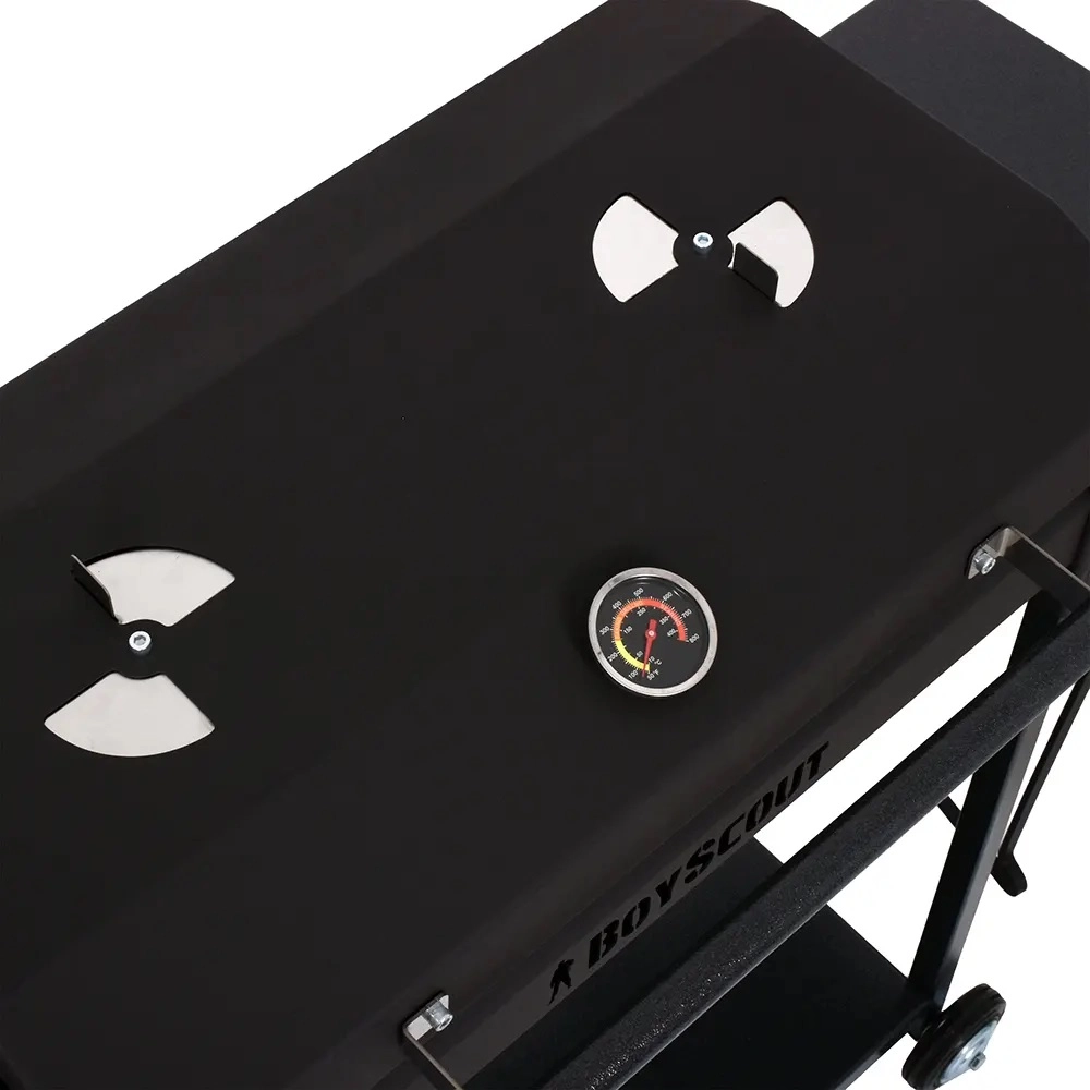 BoyScout ikkita stolchali, qopqoqli, termometrli, o‘tin idishi va qo‘rali mangal grili bo'lib to'lash