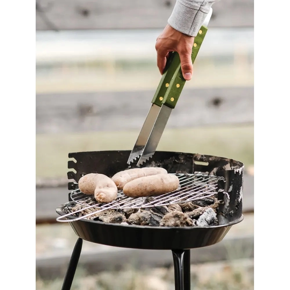 BoyScout qisqichi, 30 sm (gril, barbekyu uchun, zanglamas po‘latdan, yog‘och tutqichli, 39 sm) bo'lib to'lash