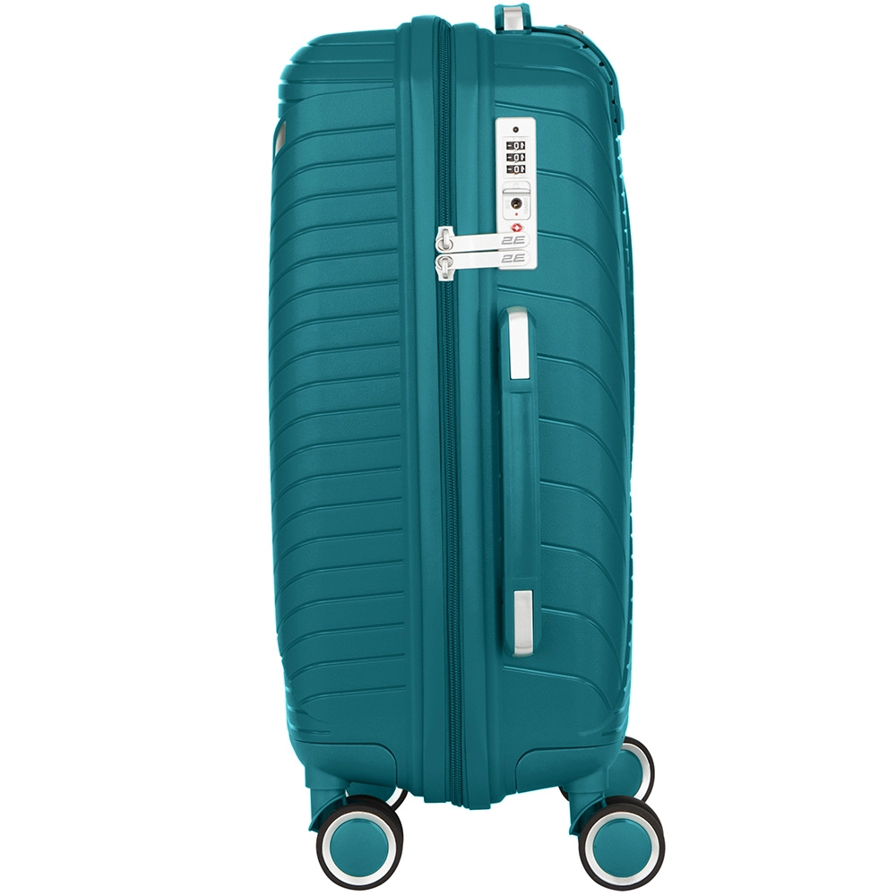 2E Sigma (kichik) Aquamarine plastik chemodani bo'lib to'lash