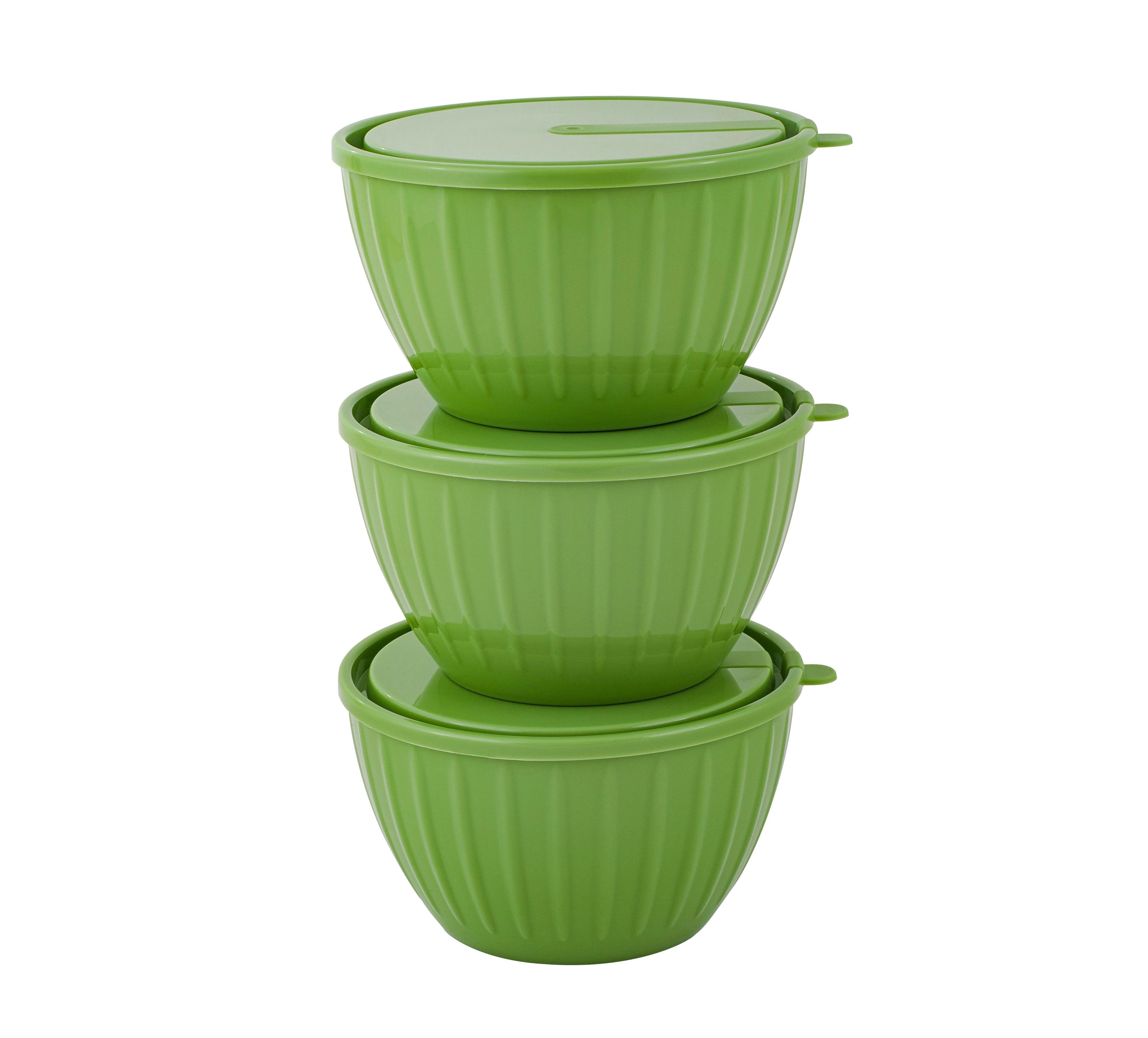 Набор салатников Sugar&Spice  Vanilla, с крышками, 0,6л, 3 шт., 136х127х120 фисташка купить