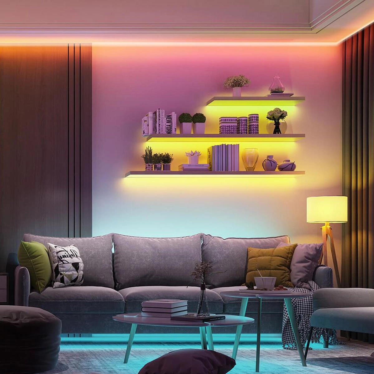 LED aqlli lenta Govee H6110 RGB Smart Wi-Fi + Bluetooth LED Strip Lights 10м Белый - rasm №6 LED aqlli lenta Govee H6110 RGB Smart Wi-Fi + Bluetooth LED Strip Lights 10м Белый bo'lib to'lash