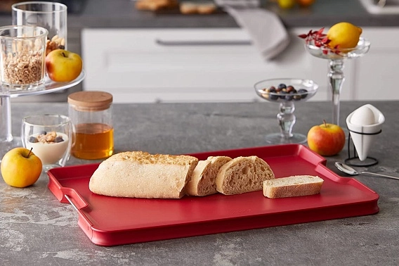 Разделочная доска большая красная Cut/Carve Plus, JOSEPH JOSEPH 60210 рассрочка
