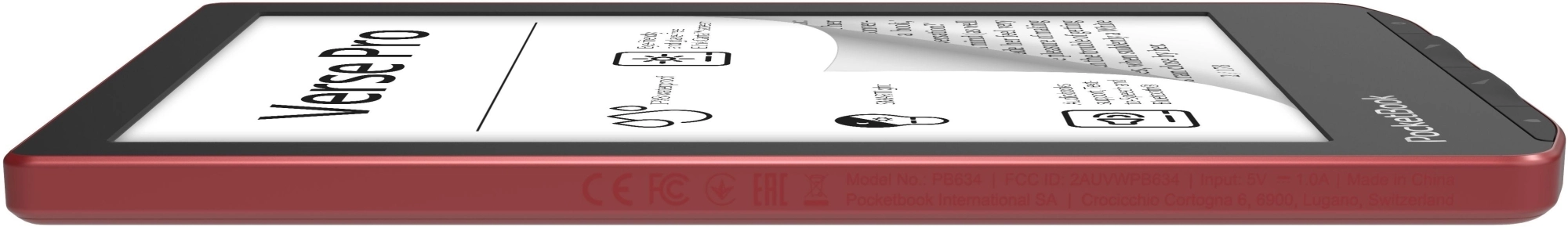 Elektron kitob PocketBook 634 Verse Pro Passion Red bo'lib to'lash