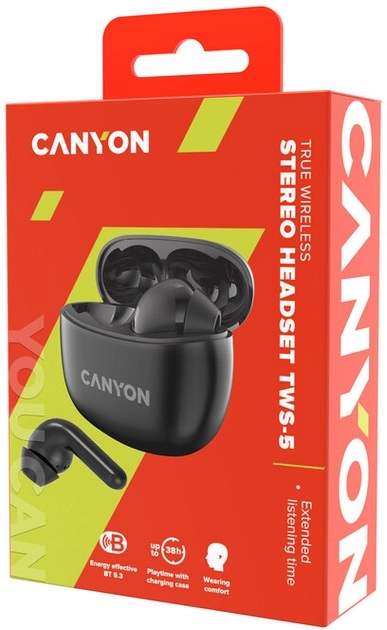 Наушники Canyon TWS-5 Black рассрочка