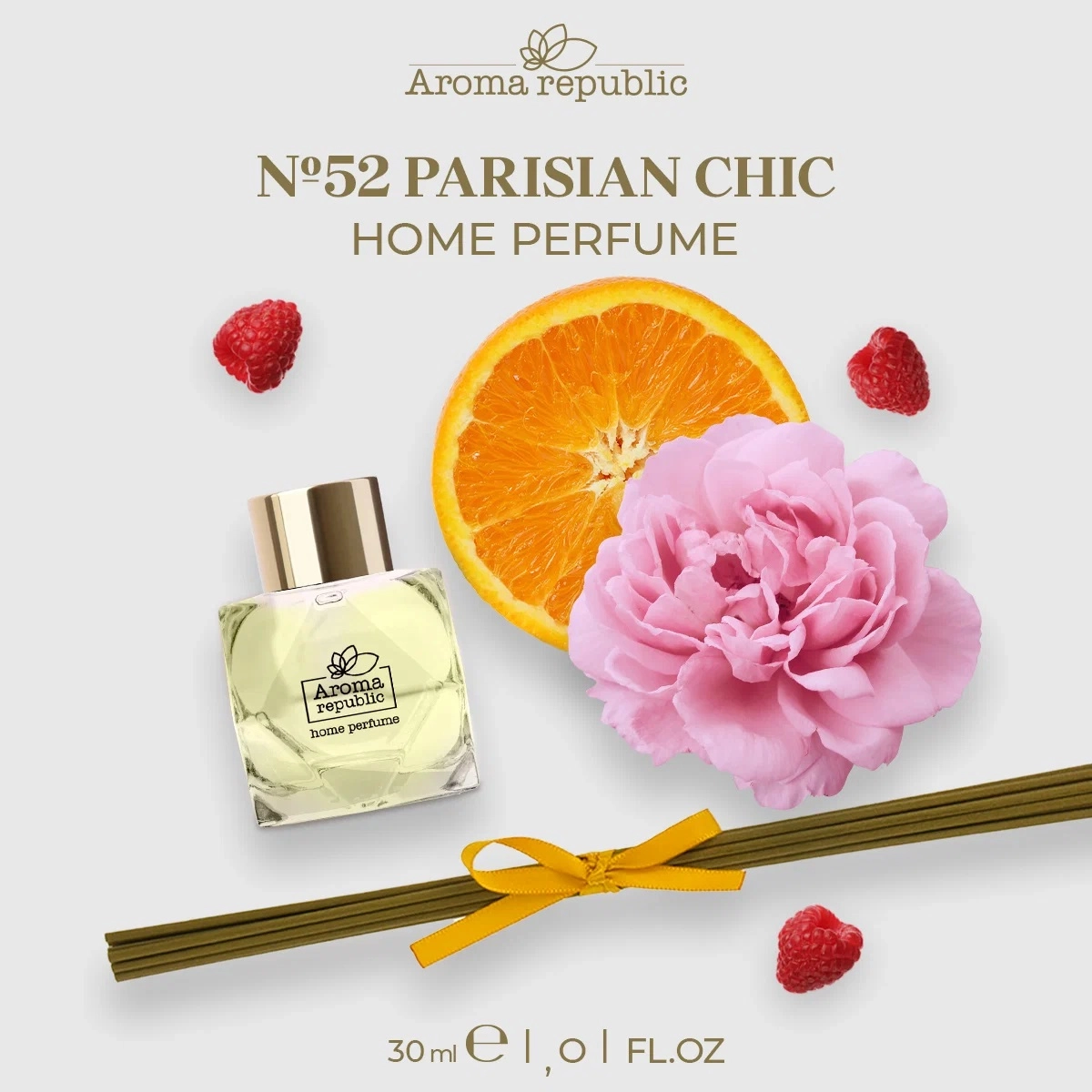 Ароматический диффузор в стеклянном флаконе Aroma Republic  Ароматический диффузор в стеклянном флаконе Aroma Republic "№52 Parisian chic" 30 мл рассрочка