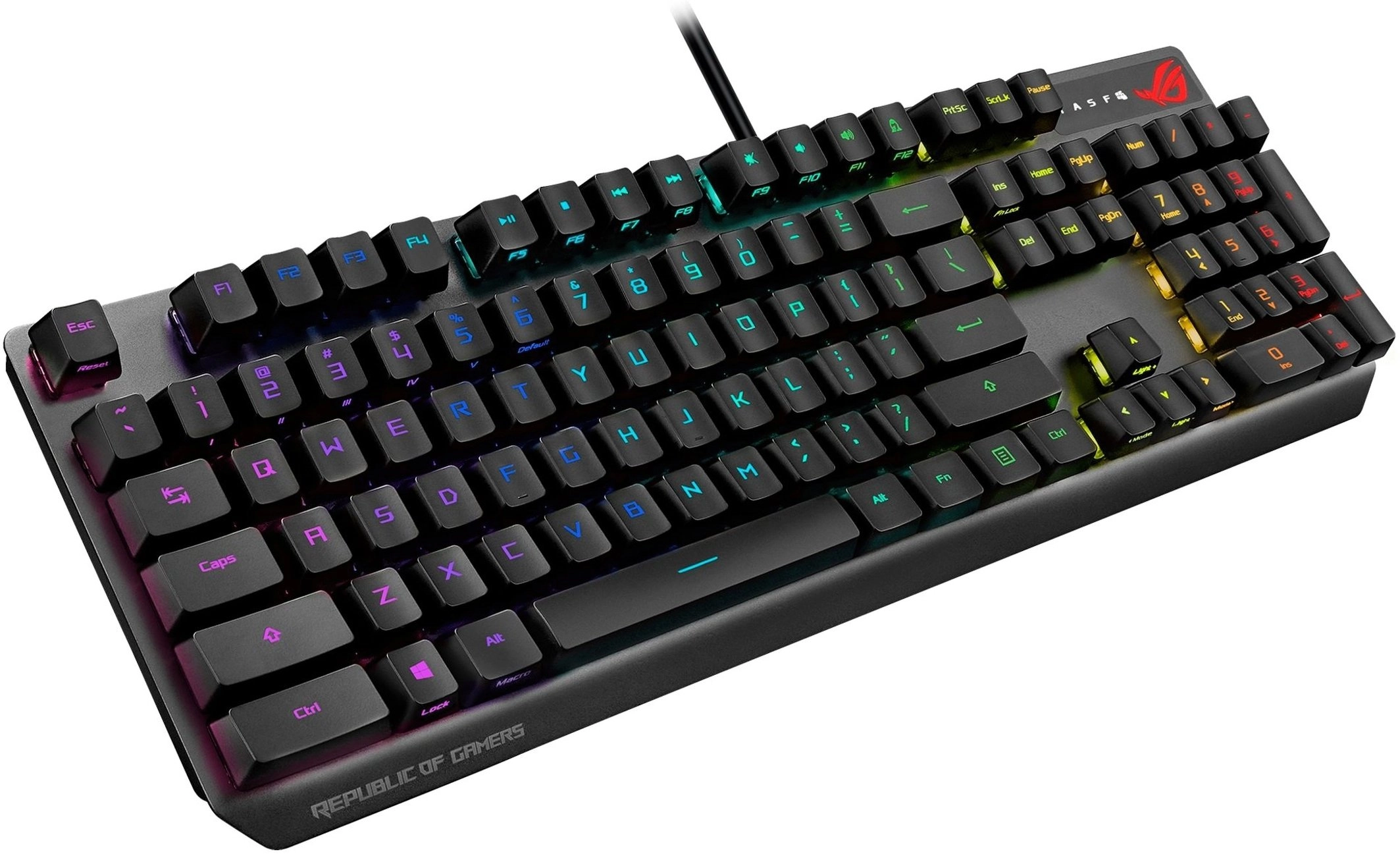Клавиатура проводная Asus ROG Strix Scope RX Red USB Black - фото №6 Клавиатура проводная Asus ROG Strix Scope RX Red USB Black рассрочка