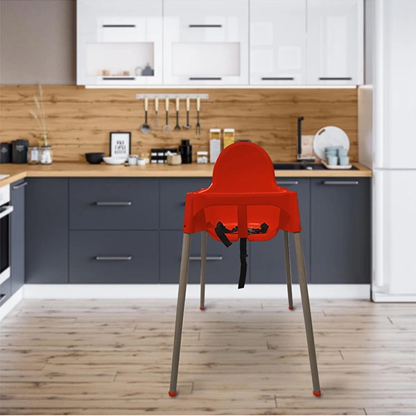 BQ BCH002 qizil rangli ovqatlantirish uchun stulcha bo'lib to'lash