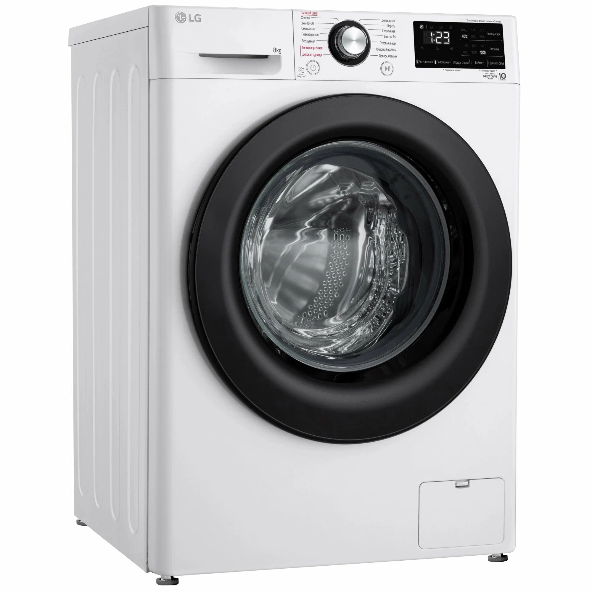 Стиральная машина LG F2V3PS6W 8 кг AIDD Steam - фото №6 Стиральная машина LG F2V3PS6W 8 кг AIDD Steam рассрочка