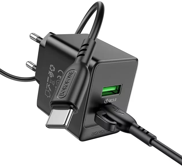 BOROFONE BAS14A USB-C to USB-C kabelli zaryadlash qurilmasi bo'lib to'lash