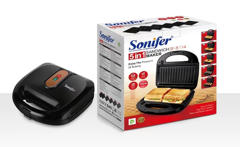 Sonifer SF-6114 5in1 sendvich tayyorlagichi yetkazib berish