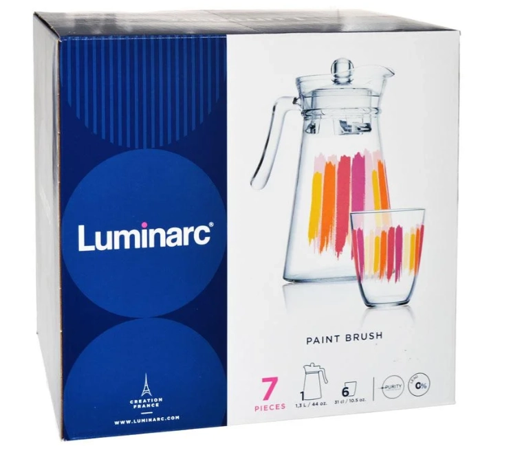 Набор для напитков Luminarc Neo Kone Paint Brush 7 предметов (V2256) в Узбекистане