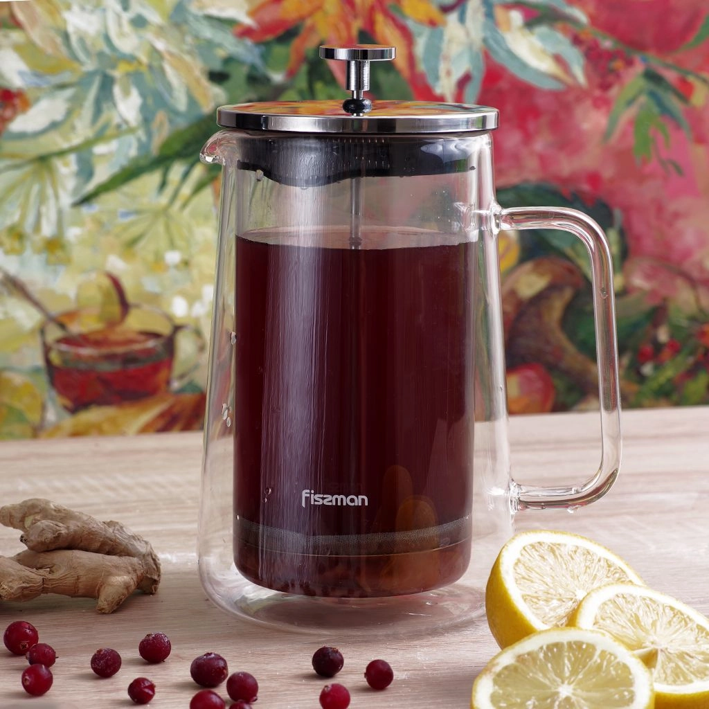 Кофеварка с френч-прессом 1000мл Doppio Fissman рассрочка