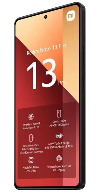 Xiaomi Redmi Note 13 Pro 8/256GB Midnight Black Smartfoni - rasm №5 Xiaomi Redmi Note 13 Pro 8/256GB Midnight Black Smartfoni onlayn
