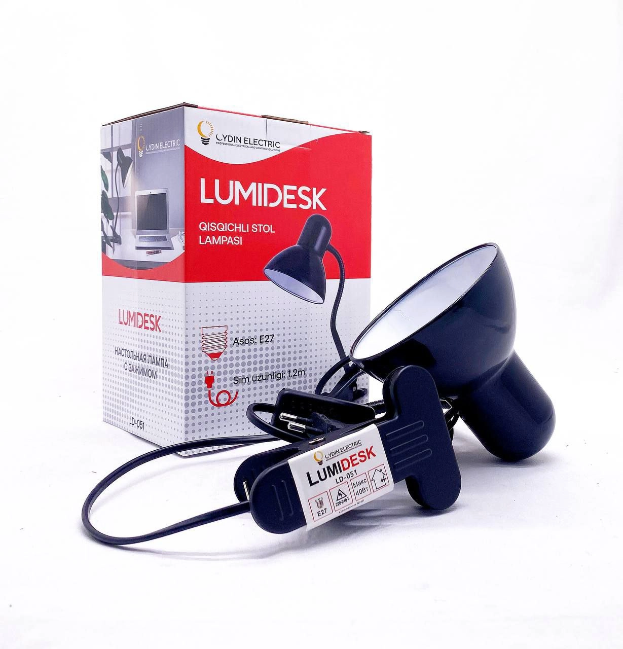 "LumiDesk" LD-0514 qora stol chirog‘i sotib olish