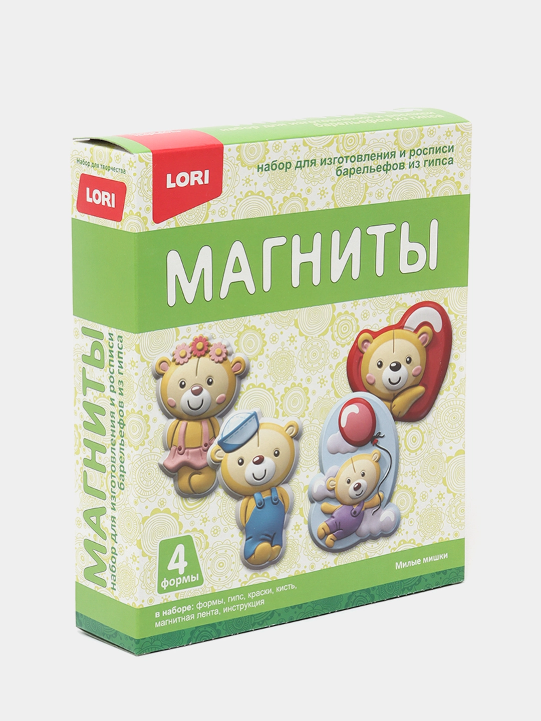 Набор для изготовления магнитов из гипса Lori "Милые мишки" купить