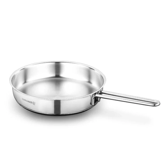 Сковорода Korkmaz Proline 24 см 2.0 л, нержавеющая сталь, многослойное капсульное дно (A1659) , Silver купить