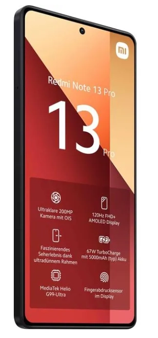 Xiaomi Redmi Note 13 Pro 8/256GB Midnight Black Smartfoni - rasm №4 Xiaomi Redmi Note 13 Pro 8/256GB Midnight Black Smartfoni O'zbekistonda