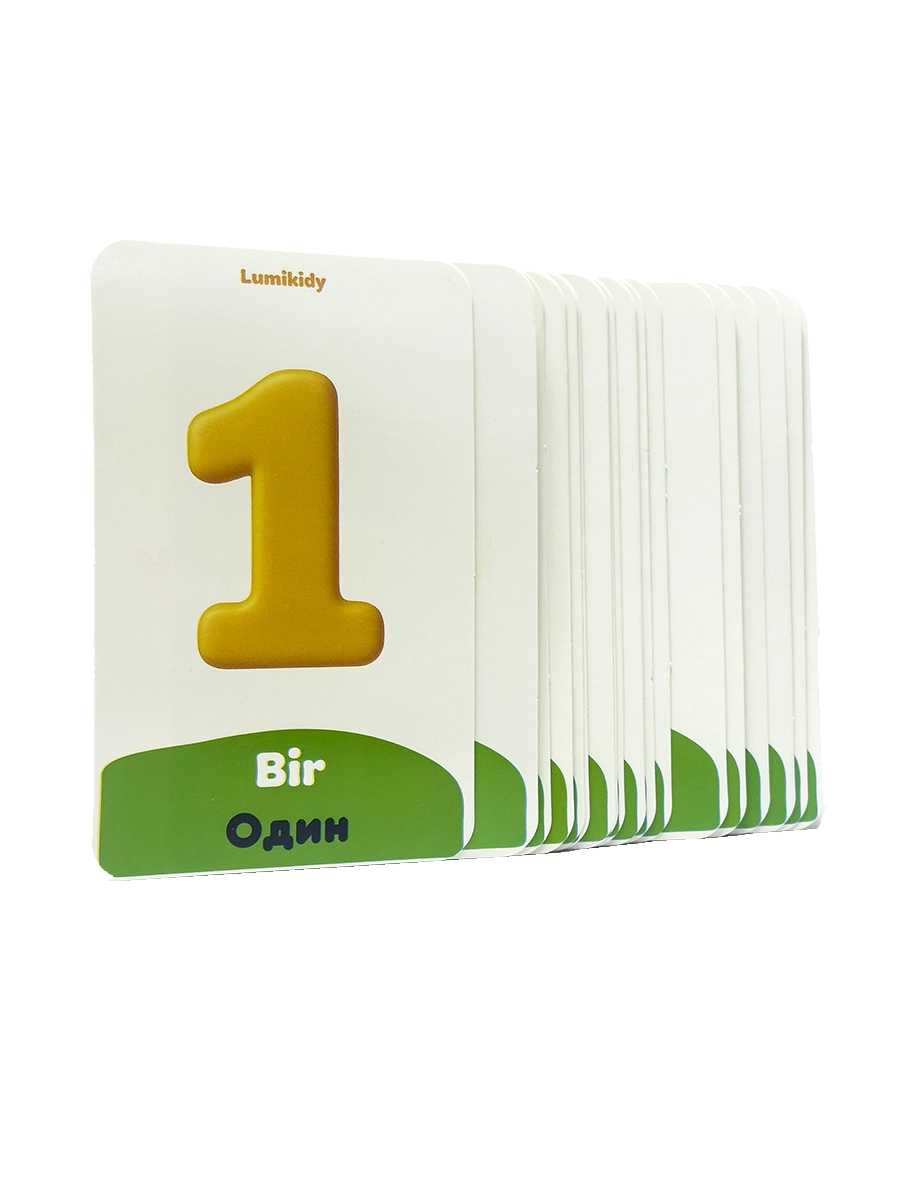 Bolalar rivojlanishi uchun kartochkalar: Raqamlar - Цифры (rus tilida) narxi