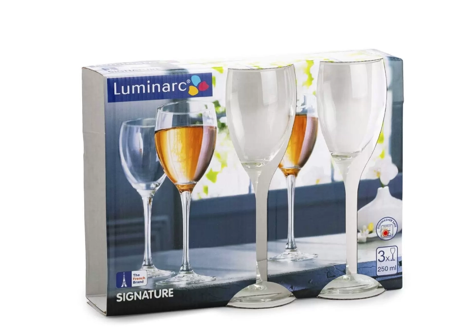 Stakanlar to'plami Luminarc Signature 250 ml 3 dona (J9754) - rasm №3 Stakanlar to'plami Luminarc Signature 250 ml 3 dona (J9754) arzon