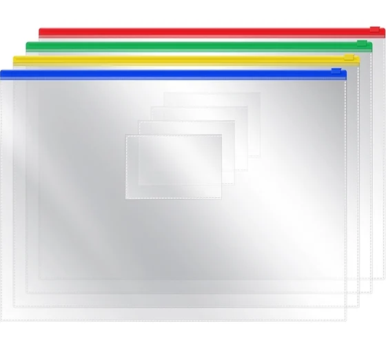 Папка-конверт на молнии OfficeSpace A4, прозрачная, ПВХ, 120 мкм (1 шт) купить