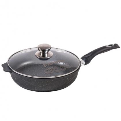 Сковорода с ручкой и крышкой 22см Мечта "Гранит" (Гранит, Гранит Blue, Гранит Star) с22701 в Узбекистане