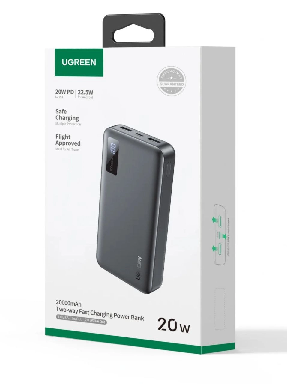 Внешний аккумулятор UGREEN Power Bank PB312/25683 20000mah/20w/22.5w недорого