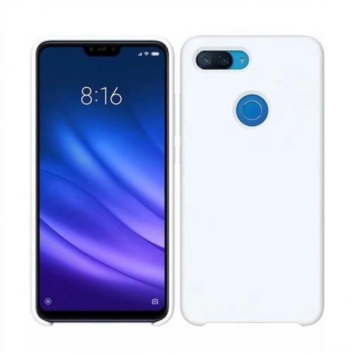 Xiaomi Mi8 Lite uchun Silicone cover g‘ilofi, oq  sotib olish