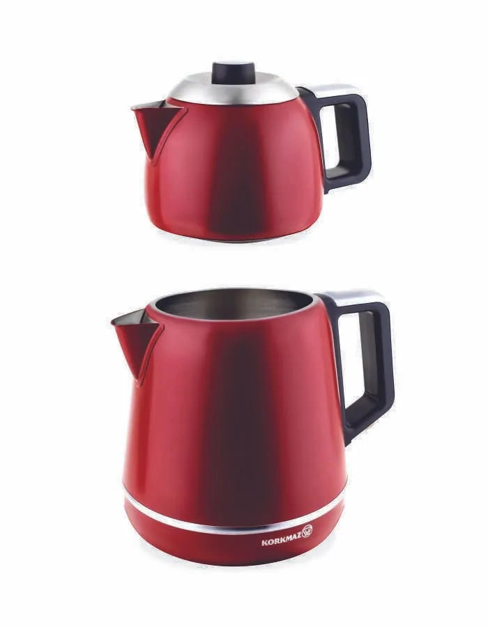 Электрический чайник + чайный набор Korkmaz Red (A332) недорого
