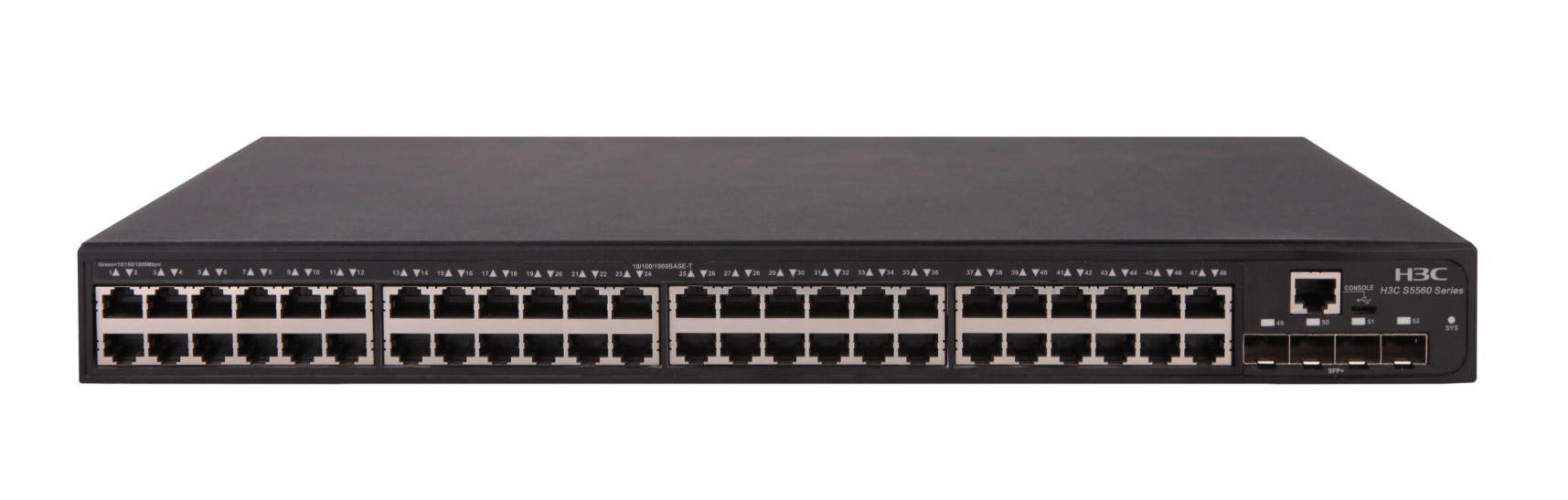 H3C S5560-52S-SI L3 Ethernet Switch with 48*10/100/1000BASE-T Ports and 4*1G/10G BASE-X SFP Plus Ports,(AC) kommutatori sotib olish