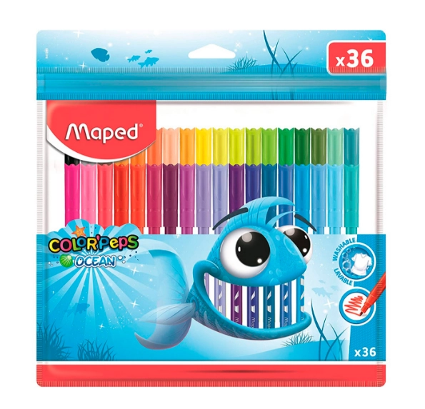 Фломастеры Maped "Color'Peps Ocean" 36 цветов купить