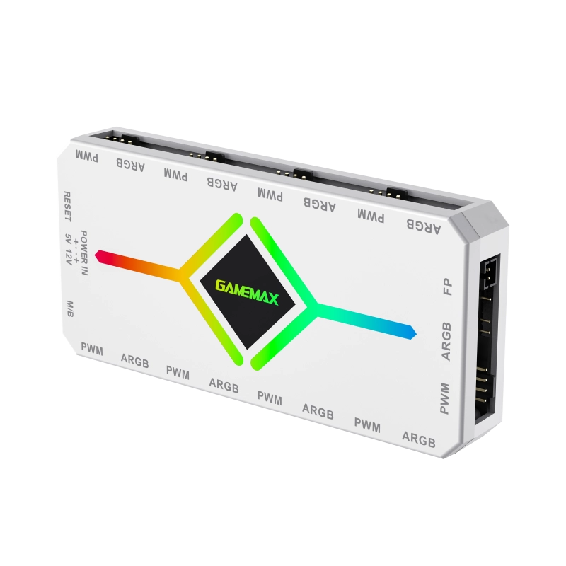 Gamemax V4.0 PWM A-RGB WH ventilyator kontrolleri O'zbekistonda