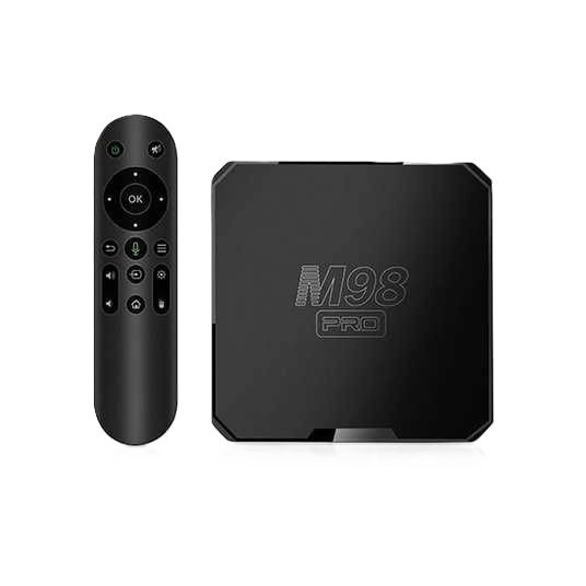 M98 PRO TVBOX smart pristavkasi 2/16 GB, 4K UHD, Android 10, Black sotib olish