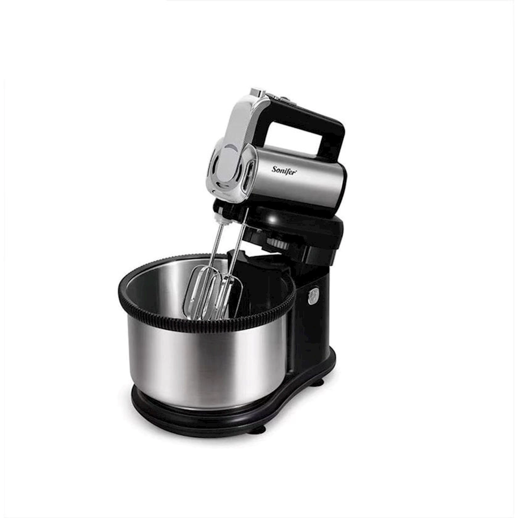 Планетарный миксер Sonifer SF-7032, черный с серебристым купить