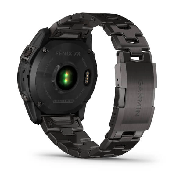 Garmin FENIX 7X Sapphire Solar Edition Carbon Grey DLC Titanium with Carbon Grey DLC Vented Titanium Band smart-soati tez yetkazib berish