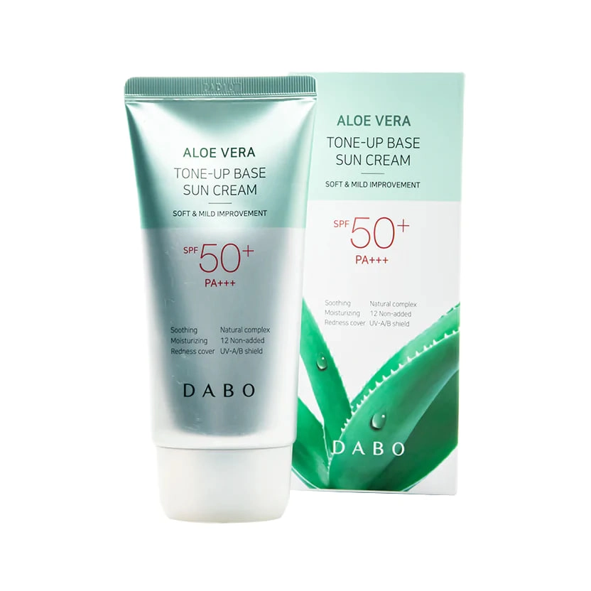 Dabo   Sun Cream Aloe Vera Tone Up Base SPF 50 ++   70ml  quyoshdan saqlovchi krem arzon