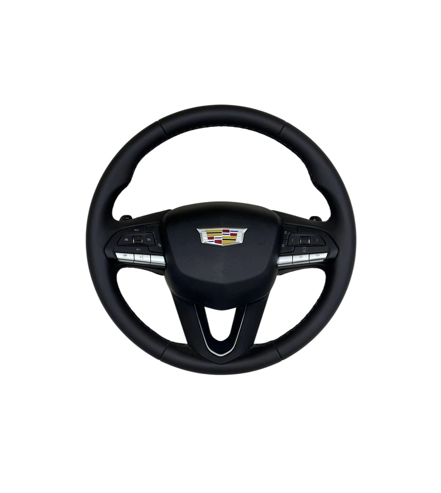 Автомобильный руль Cadillac кожаный, черный купить